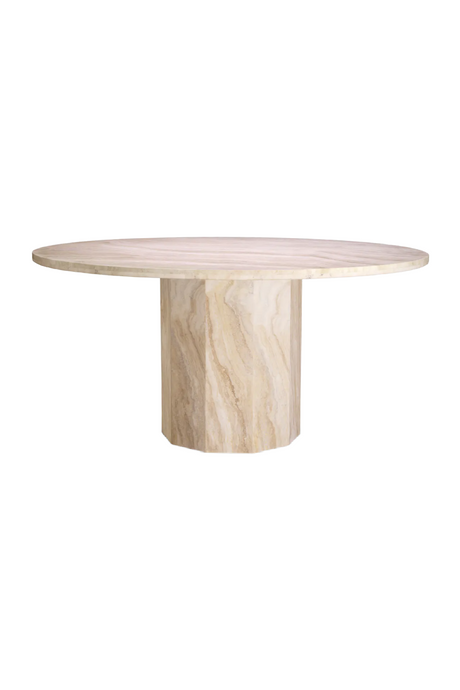 Round Travertine Dining Table | Met x Eichholtz Florence | Oroa.com