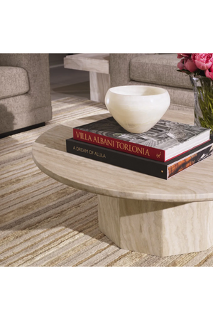Round Travertine Coffee Table | Met x Eichholtz Florence | Oroa.com