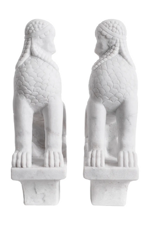 White Marble Greek Sculpture Set (2) | Met x Eichholtz Sphinx | Oroatrade.com