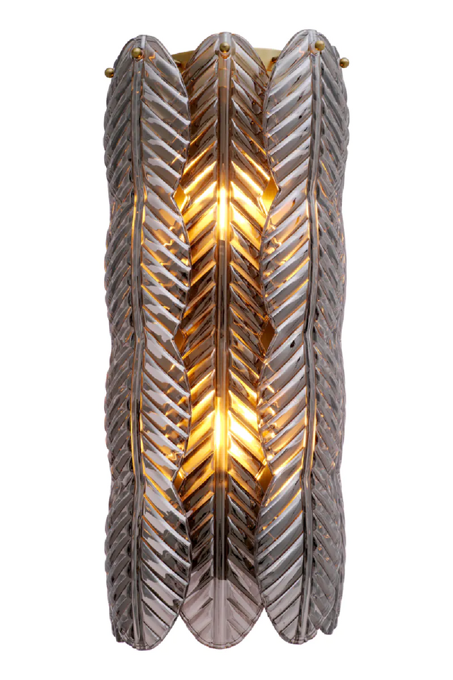 Smoke Glass Palm Wall Lamp | Met x Eichholtz  Sahure | Oroatrade.com