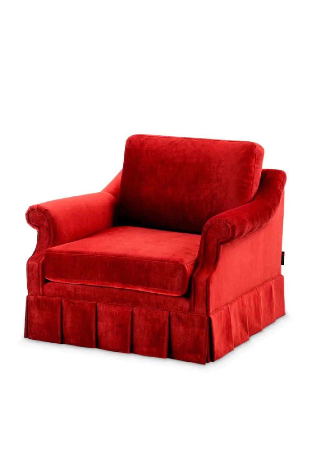 Red Velvet Frilled Lounge Chair | Met x Eichholtz Verplanck