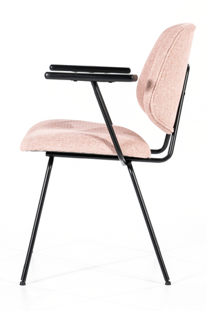 Pink Fletcher Dining Chair With Armrest | Eleonora Lynn | OROA.com