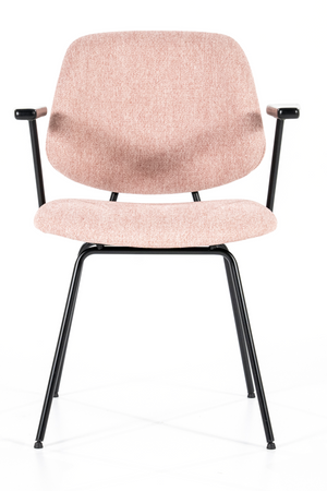 Pink Fletcher Dining Chair With Armrest | Eleonora Lynn | OROA.com
