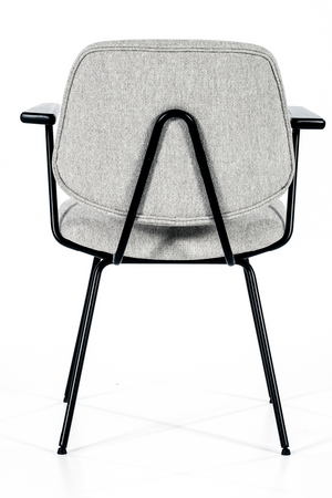 Gray Fletcher Dining Chair With Armrest | Eleonora Lynn | OROA.com
