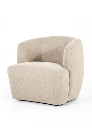 Boucle Upholstered Barrel Chair | Eleonora Charlotte | OROA.com
