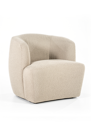 Boucle Upholstered Barrel Chair | Eleonora Charlotte | OROA.com