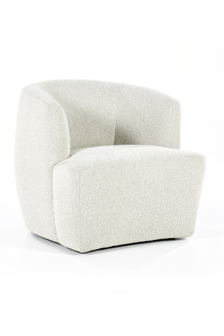 Boucle Upholstered Barrel Chair | Eleonora Charlotte | OROA.com