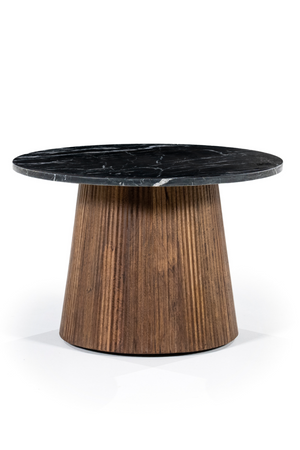 Round Black Marble Side Table | Eleonora Maxim | OROA.com