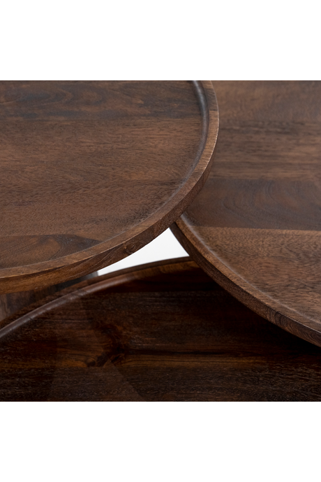 Wooden Pedestal Coffee Table | Eleonora Ron | OROA.com