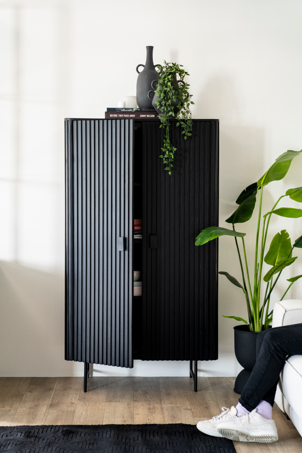 Black Mango Wood Cabinet | Eleonora Remi | OROA.com