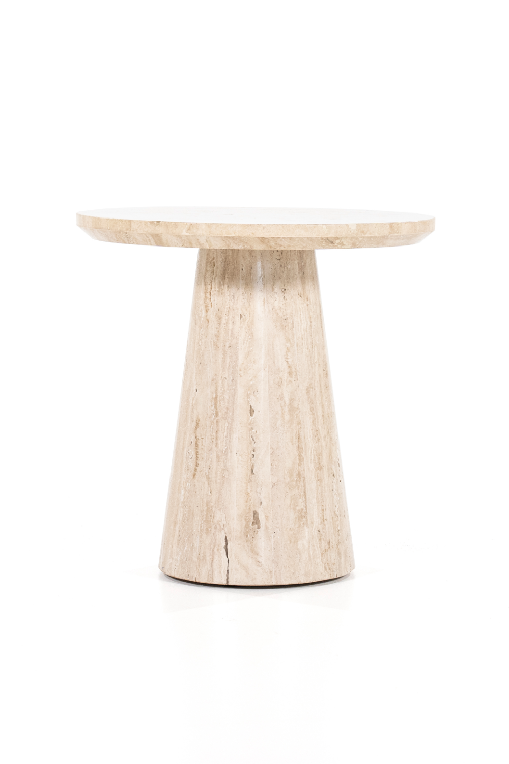 Travertine Pedestal Side Table | Eleonora Aime | OROA.com