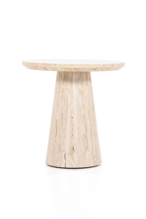 Travertine Pedestal Side Table | Eleonora Aime | OROA.com
