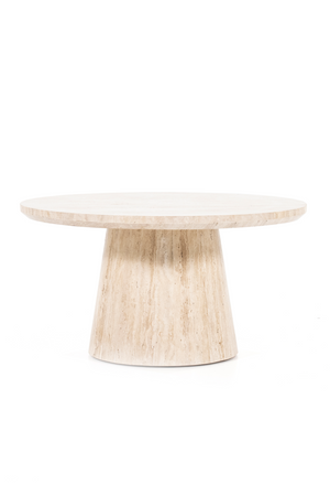 Travertine Pedestal Coffee Table | Eleonora Aime | OROA.com