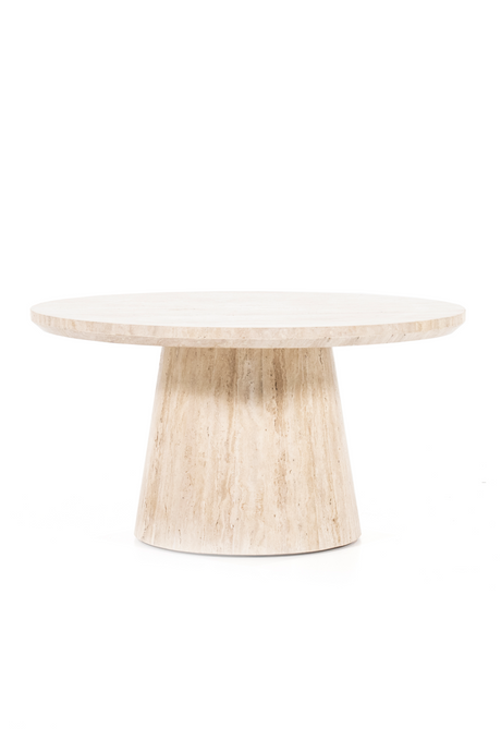 Travertine Pedestal Coffee Table | Eleonora Aime | OROA.com