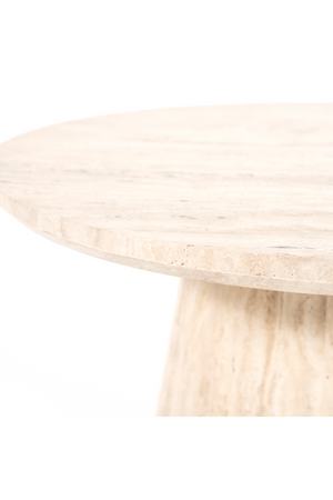 Travertine Pedestal Coffee Table | Eleonora Aime | OROA.com