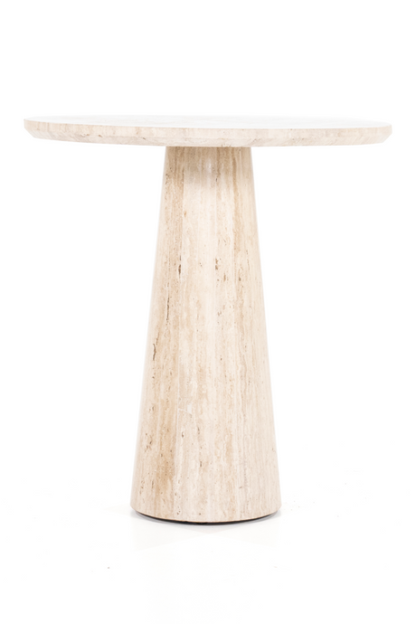 Travertine Pedestal Dining Table | Eleonora Aime | OROA.com