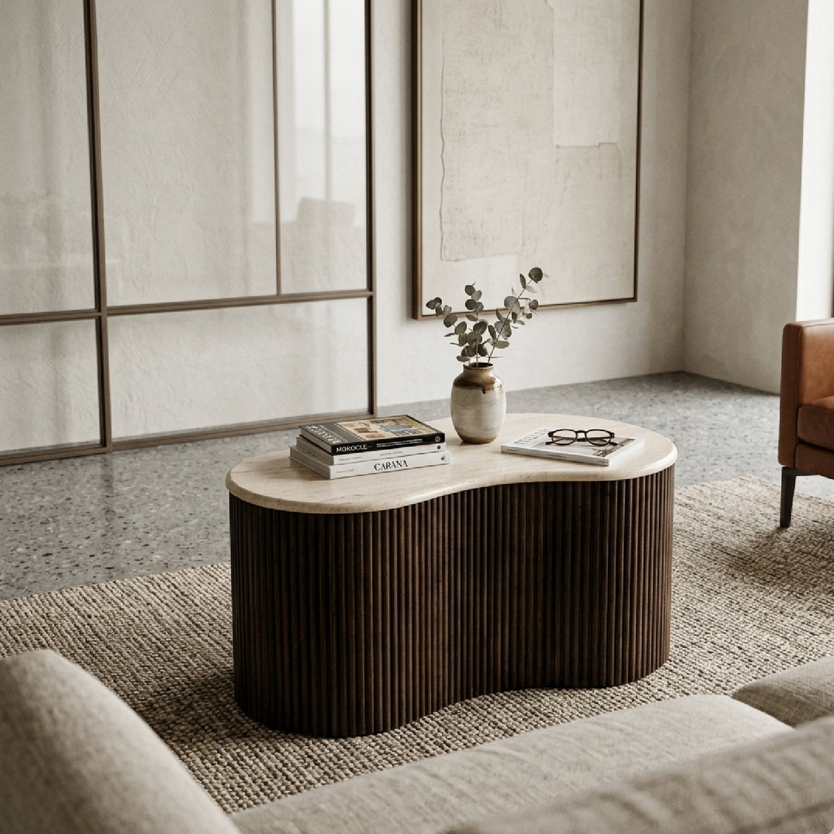   Organic Travertine Coffee Table | Oroa.com