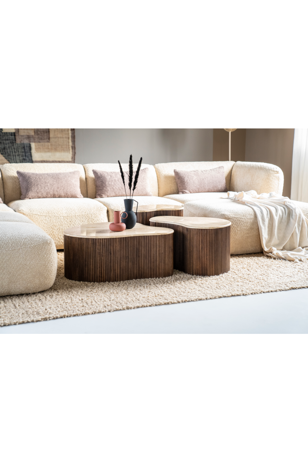 Organic Travertine Coffee Table | Eleonora Mari | OROA.com