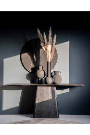 Mango Wood Pedestal Console Table | Eleonora Aron | OROA.com