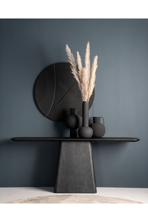 Mango Wood Pedestal Console Table | Eleonora Aron | OROA.com