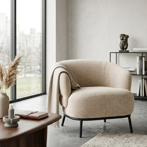   Minimalist Barrel Armchair | Oroa.com