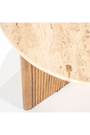 Round Mango Wood Side Table | Eleonora Sara | OROA.com