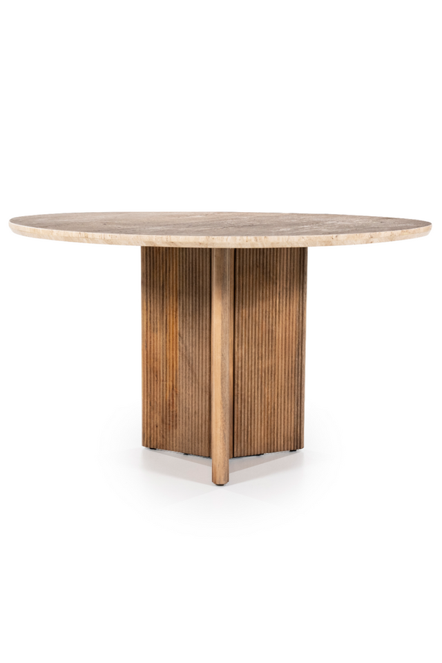 Round Mango Wood Dining Table | Eleonora Sara | OROA.com