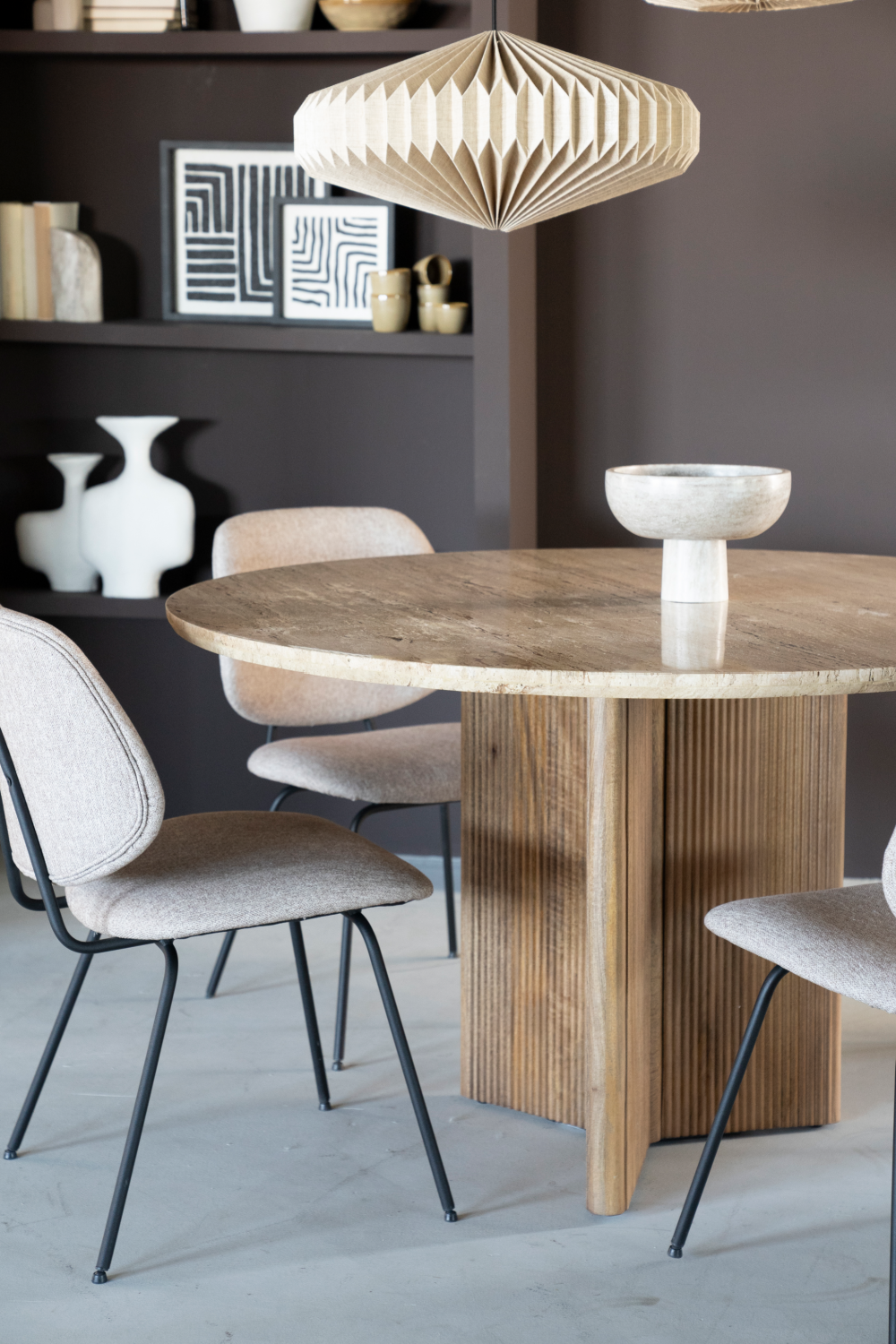 Round Mango Wood Dining Table | Eleonora Sara | OROA.com