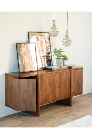 Modern Acacia 4-Door Sideboard | Eleonora Julian | OROA.com