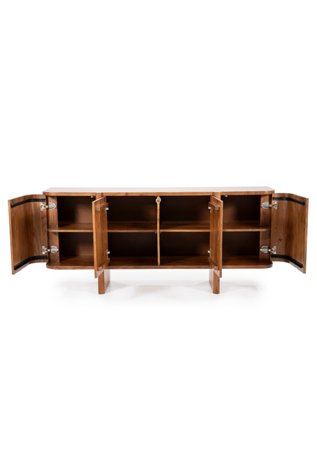 Modern Acacia 4-Door Sideboard | Eleonora Julian | OROA.com
