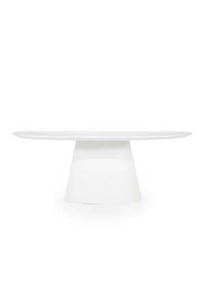 White Oval Glass Dining Table | Eleonora Elin | OROA.com