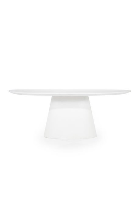 White Oval Glass Dining Table | Eleonora Elin | OROA.com