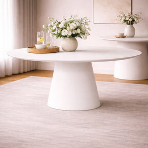   White Oval Dining Table | Oroa.com