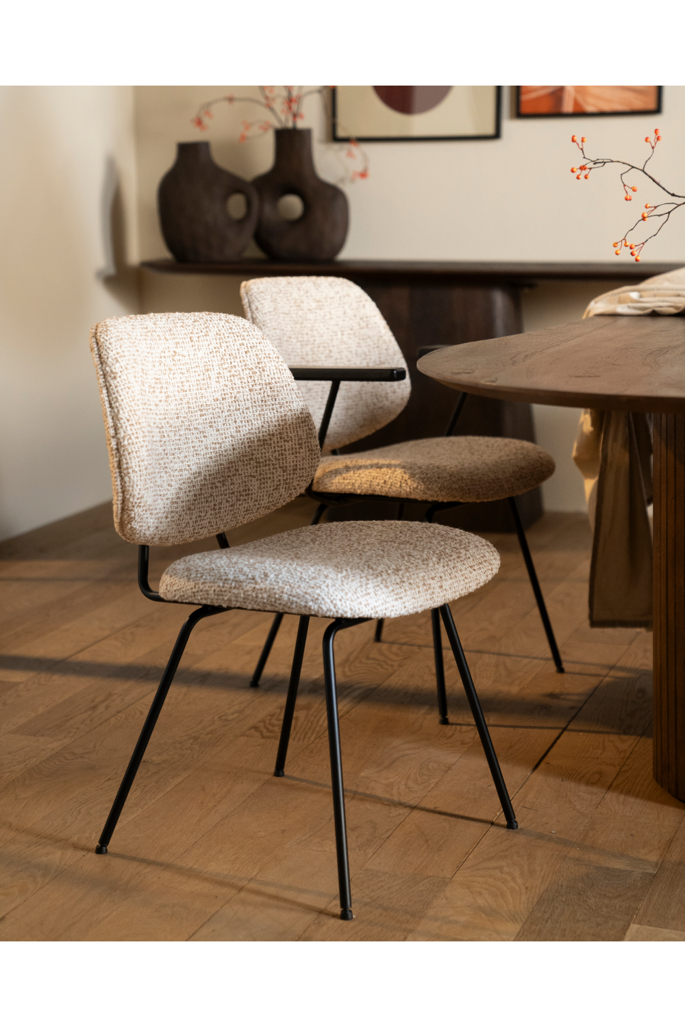 Fabric Upholstered Dining Chair | Eleonora Jon | OROA.com