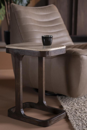 Travertine End Table | Eleonora Tyler | OROA.com