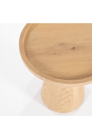 Lacquered Oak Pedestal Side Table | Eleonora Leia | OROA.com