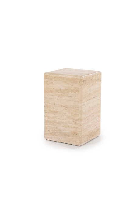 Square Travertine Side Table | Eleonora Donta | OROA.com