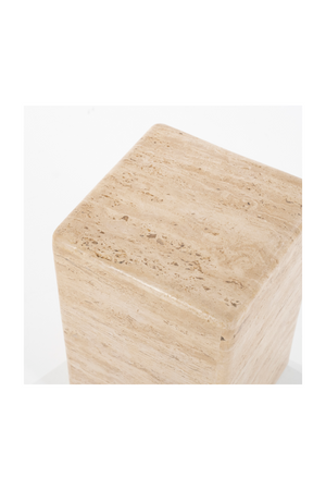 Square Travertine Side Table | Eleonora Donta | OROA.com