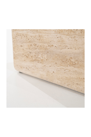 Square Travertine Side Table | Eleonora Donta | OROA.com
