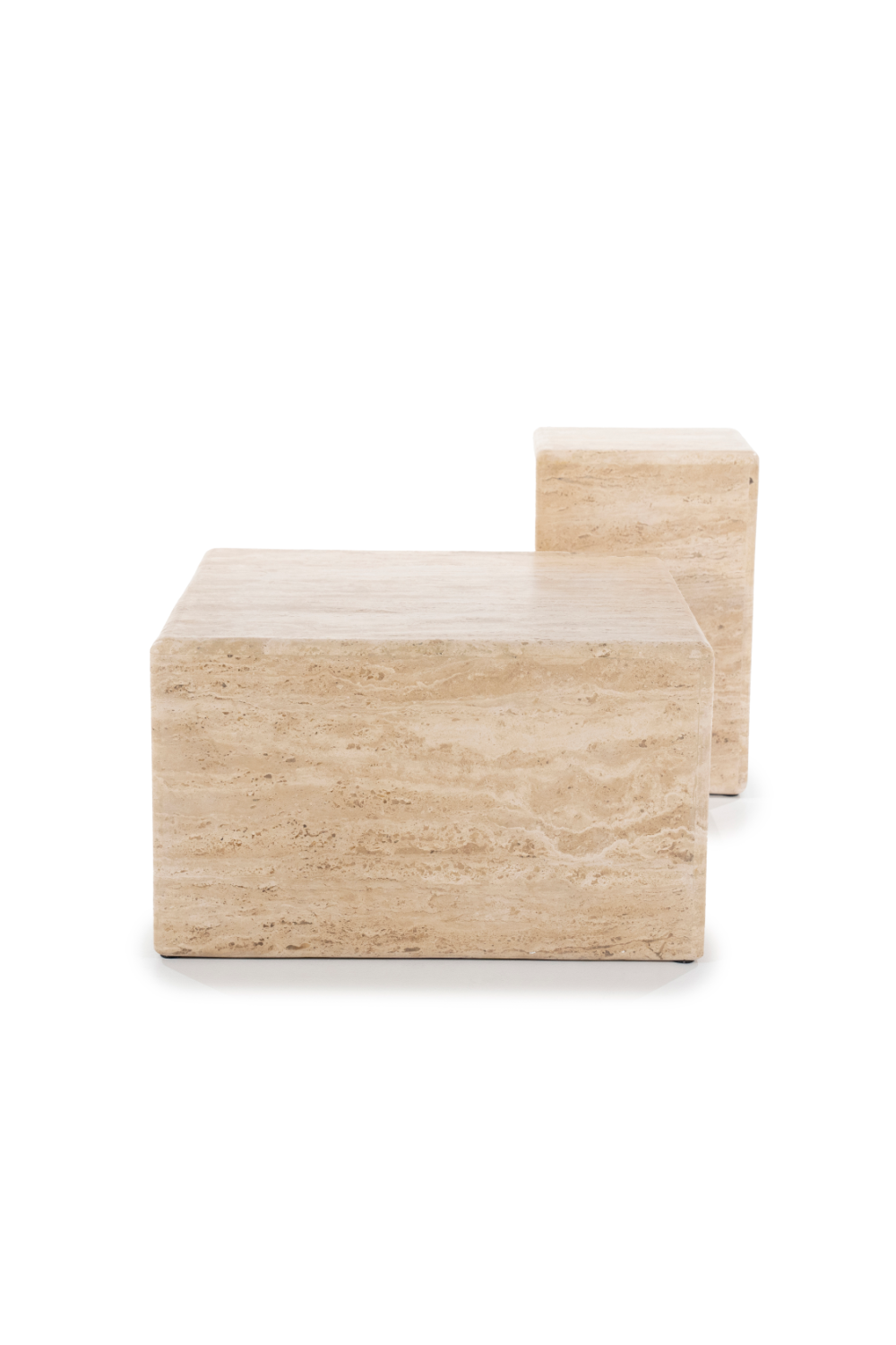 Square Travertine Side Table | Eleonora Donta | OROA.com