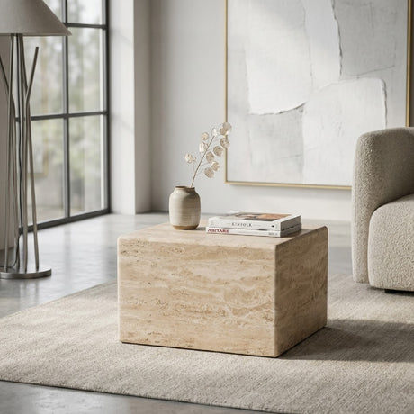   Square Travertine Coffee Table | Oroa.com