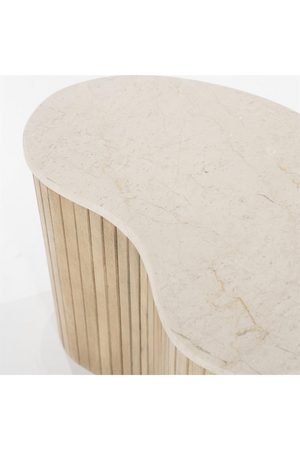 Fluted Wood Marble Side Table | Eleonora Kira | Oroa.com
