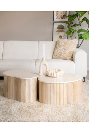 Fluted Mango Coffee Table S | Eleonora Kira | OROA.com
