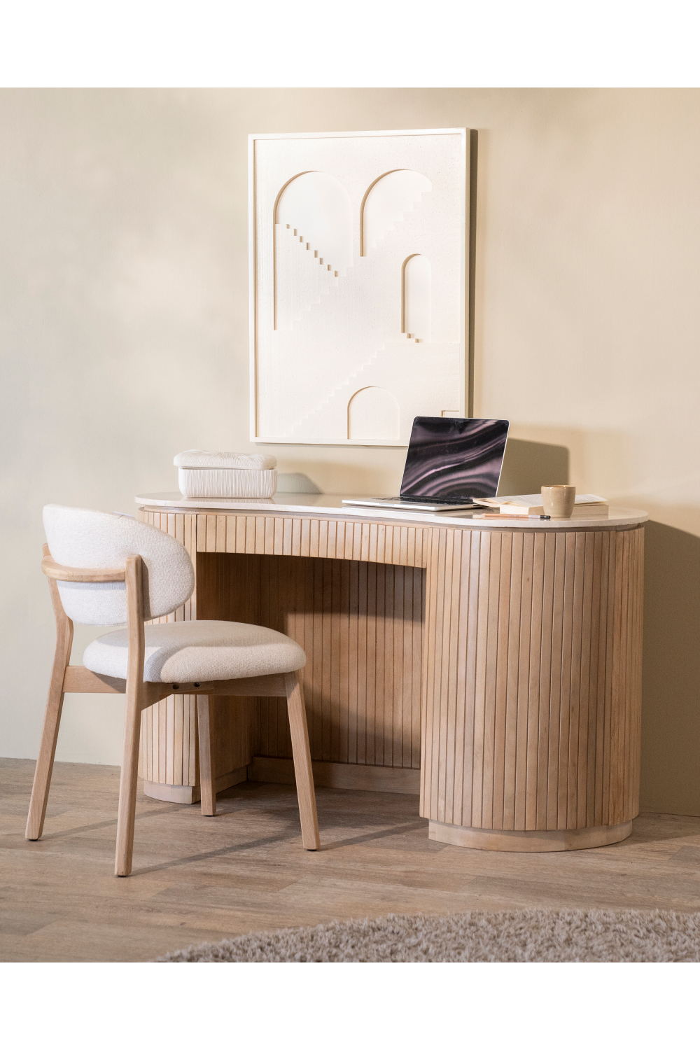 Organic Shape Marble Desk | Eleonora Kira | OROA.com