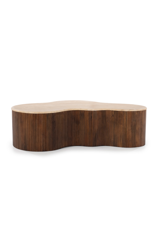 Organic Shape Travertine Coffee Table | Eleonora Mari | OROA.com