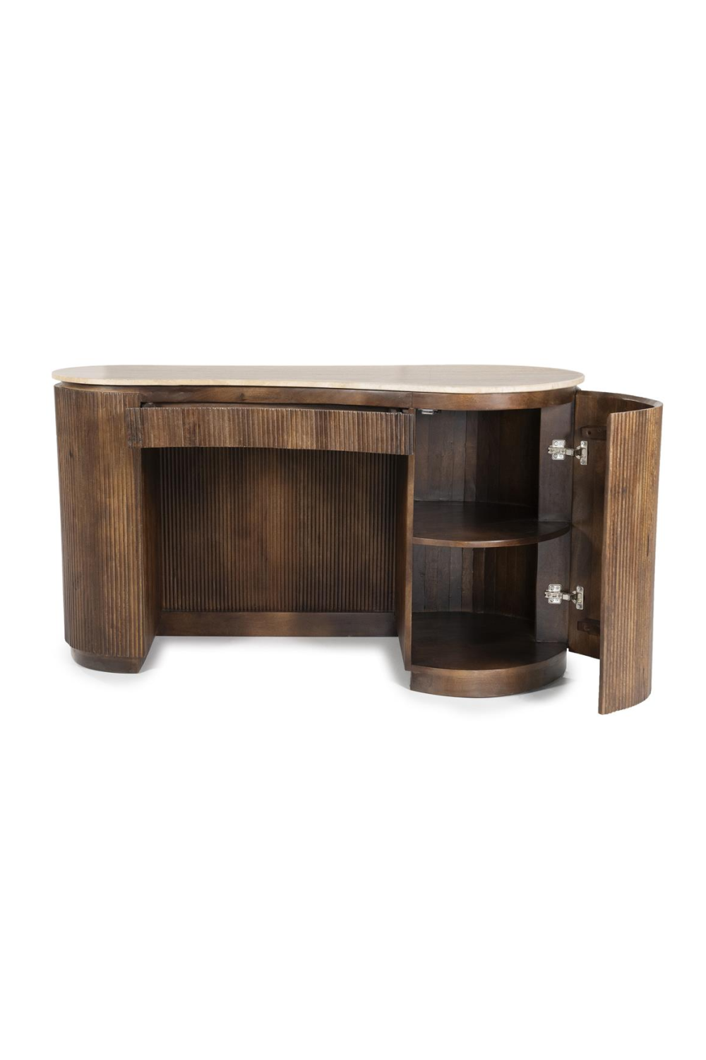 Organic Shape Travertine Desk | Eleonora Mari | OROA.com