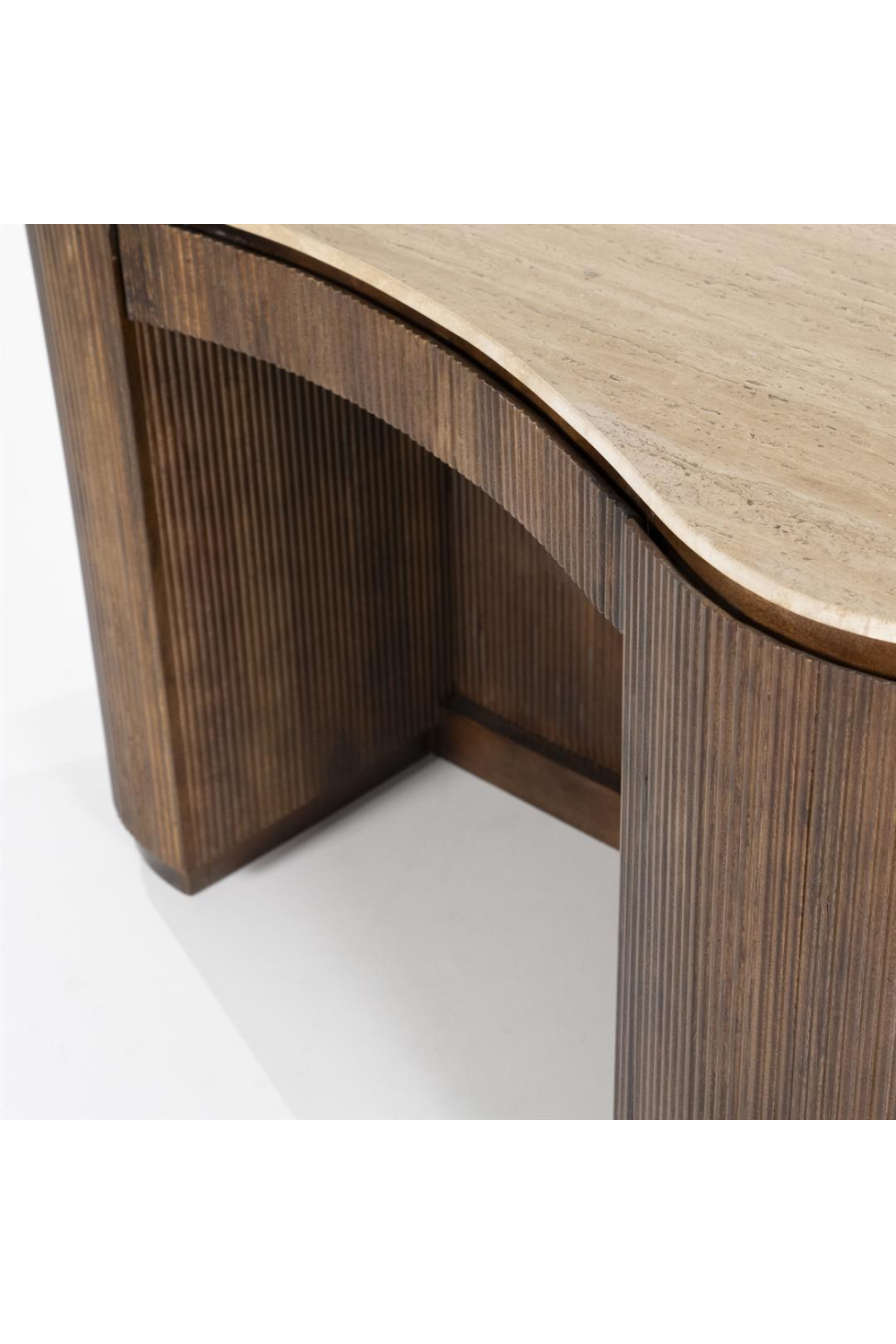Organic Shape Travertine Desk | Eleonora Mari | OROA.com