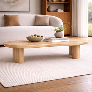   Bean Shape Oak Coffee Table | Oroa.com