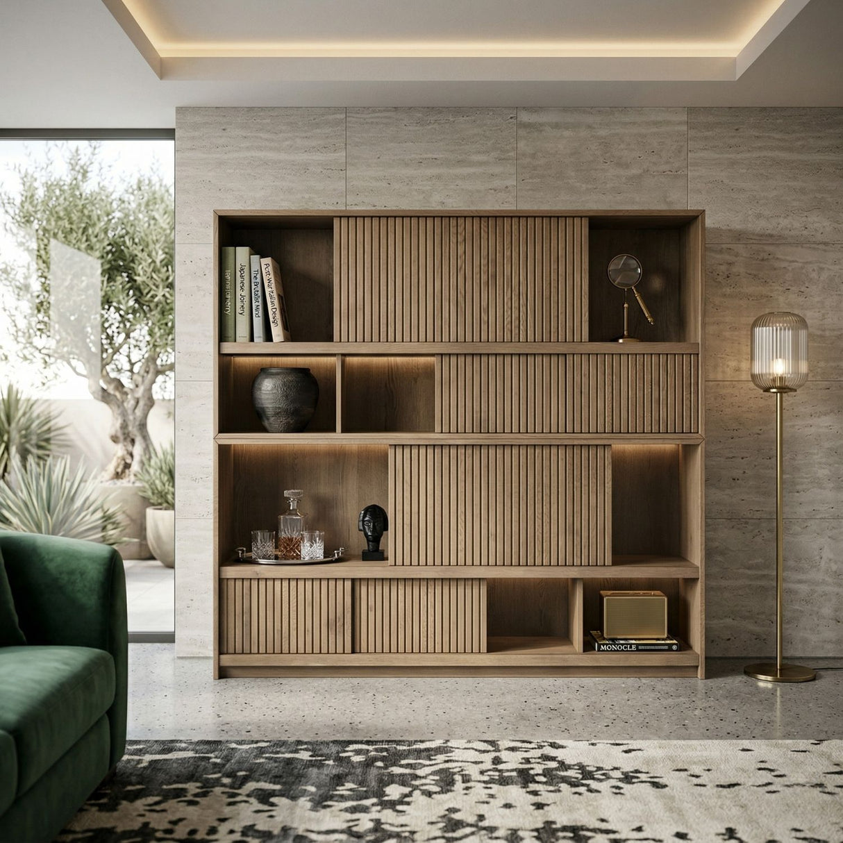   Lacquered Oak Bookcase | Oroa.com
