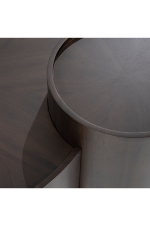 Walnut Round Nesting Coffee Tables (2) | Eleonora Max | OROA.com